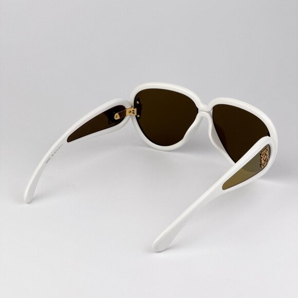 Loewe x Paula’s Ibiza Sunglasses – Ivory Pilot Brown Gold Mirror LW40132I 25G - Picture 4 of 10